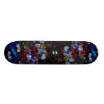 Ultra close-up of colourful rocks texture skate board deck