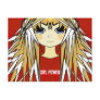 Ultra Cute Anime Blonde Long Hair Girl Power Post Cards