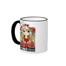 Ultra Cute Anime Girl Love You to Pieces Coffee Mugs