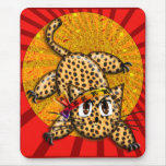 Ultra Cute Anime Leopard Kitty Rainbow Head Band mousepads