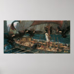 Ulysses and the Sirens by JW Waterhouse, Victorian Posters