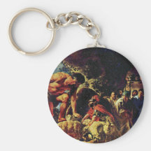 Ulysses In The Cave Of Polyphemus By Jordaens Jaco Key Chains
