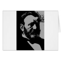 Ulysses S. Grant silhouette Greeting Cards