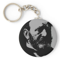 Ulysses S. Grant silhouette Key Chains