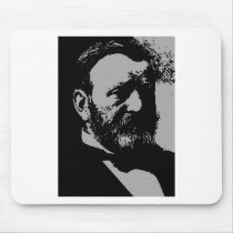 Ulysses S. Grant silhouette Mouse Mats