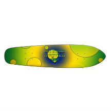 Um Irmão Magnifico Brazil Flag Colours Pop Art Skateboard Decks