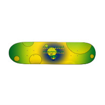 Um Pai Magnifico Brazil Flag Colours Pop Art Skateboard Decks