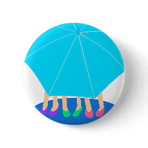 Umbrella Girls Button Badge