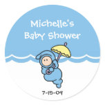 Umbrella Shower Baby - Blue stickers
