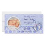 Umbrella Teddy Bear Photo Birth Announcement