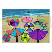 Umbrellas at the Beach Cards
