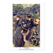Umbrellas By Pierre-Auguste Renoir Post Cards