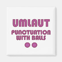 Umlaut Balls (Pink) Magnets