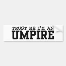 Umpire Bumper Sticker