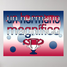 Un Hermano Magnífico America Flag Colours Pop Art Posters