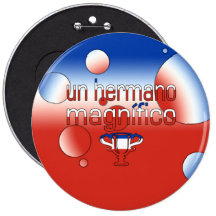 Un Hermano Magnífico Chile Flag Colours Pop Art Pins