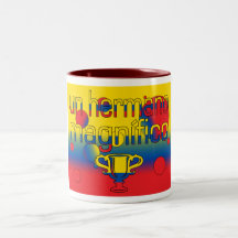 Un Hermano Magnífico Ecuador Flag Colours Pop Art Coffee Mug