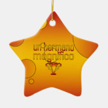 Un Hermano Magnífico Spain Flag Colours Pop Art Christmas Ornament