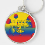 Un Padre Magnífico Ecuador Flag Colours Pop Art Keychains
