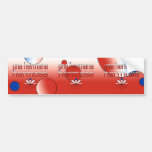Una Hermana Hermosa Chile Flag Colours Pop Art Bumper Sticker
