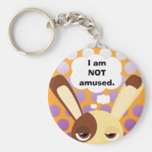 Unamused Bunny Keychain