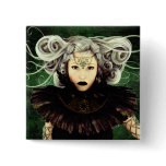 Unamused Gothic Artwork Button