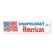 Unapologetic American Bumper Sticker