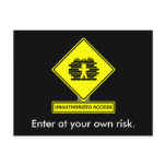 Unauthorised Access Postcard