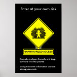 Unauthorised Access Security Awareness Poster posters