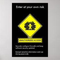 Unauthorised Access Security Awareness Poster