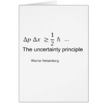 Uncertainty principle greeting card