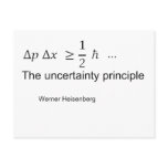 Uncertainty principle postcards