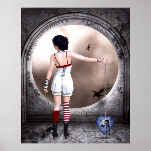 Unchain My Broken Heart Gothic Art Poster print