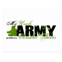 Uncle Combat Boots - ARMY Post Card