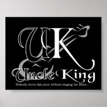 Uncle King Black Logo Posters