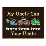 Uncle Outswim Outbike Outrun Triathlon Postcard
