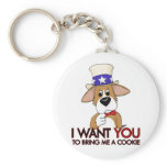 Uncle Sam Corgi Keychain