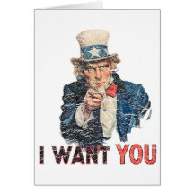 Uncle Sam Distressed Look Card