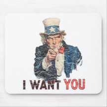Uncle Sam Distressed Look Mousemats