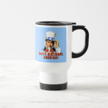 Uncle Sam Happy Birthday America Tshirt Mugs