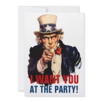 Uncle Sam I Want You Invitations