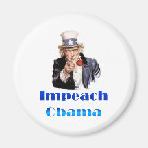 Uncle Sam Impeach Obama Refrigerator Magnet