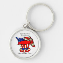 Uncle Sam is a shopaholic Intervention Time Keychains