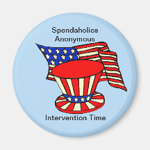 Uncle Sam is a shopaholic Intervention Time Magnets