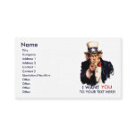 Uncle Sam Personalised Business Cards business cards