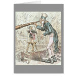 Uncle Sam Points a Telescope Greeting Card