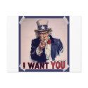 Uncle Sam Poster High Quality Postcards