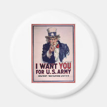 Uncle Sam Recruitment Poster Refrigerator Magnets
