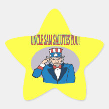 Uncle Sam Salutes You Star Stickers