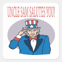 Uncle Sam Salutes You Stickers
